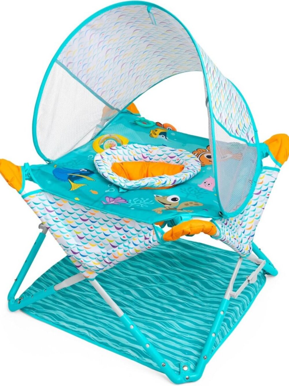 Portable Baby Jumper with Sensory Activities, Foldable Indoor/Outdoor, 6-12